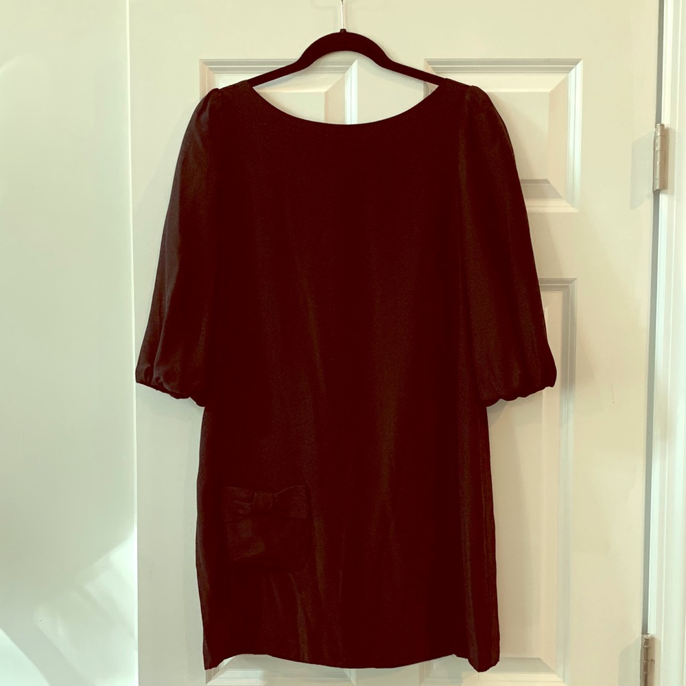 Annie Griffin Black Silk Sheath Dress